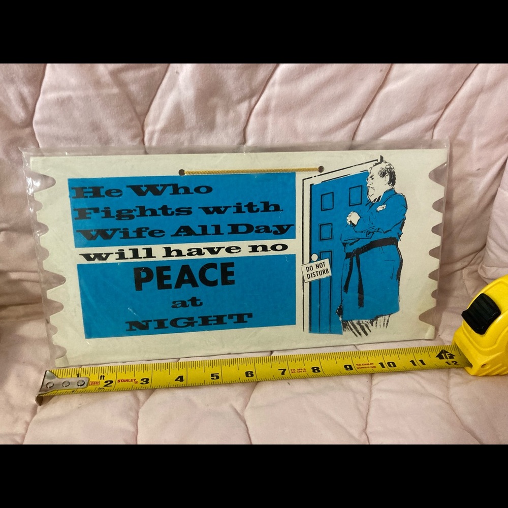 Vintage novelty sign!